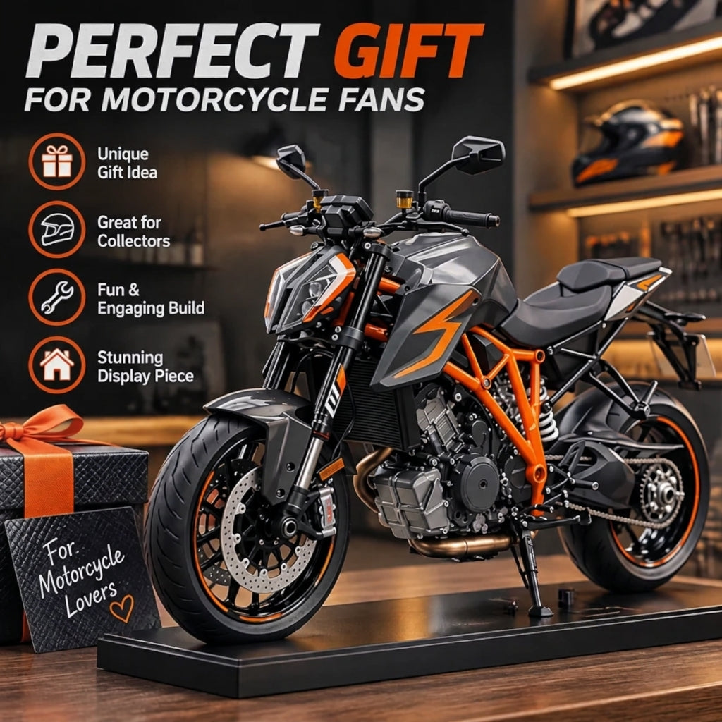 🔥LAST DAY 49%🏍️ Motorcycle Model Kit – 1:6 Scale DIY Assembly & Fuel-Powered Engine