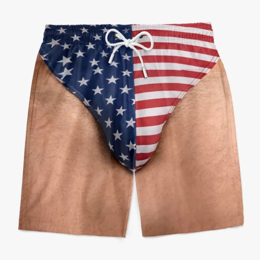 🔥 55% OFF –Custom Funny Patriotic Men’s Swim Trunks