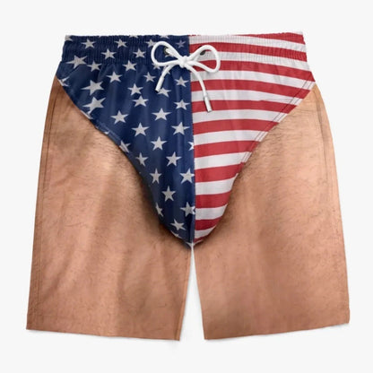 🔥 55% OFF –Custom Funny Patriotic Men’s Swim Trunks