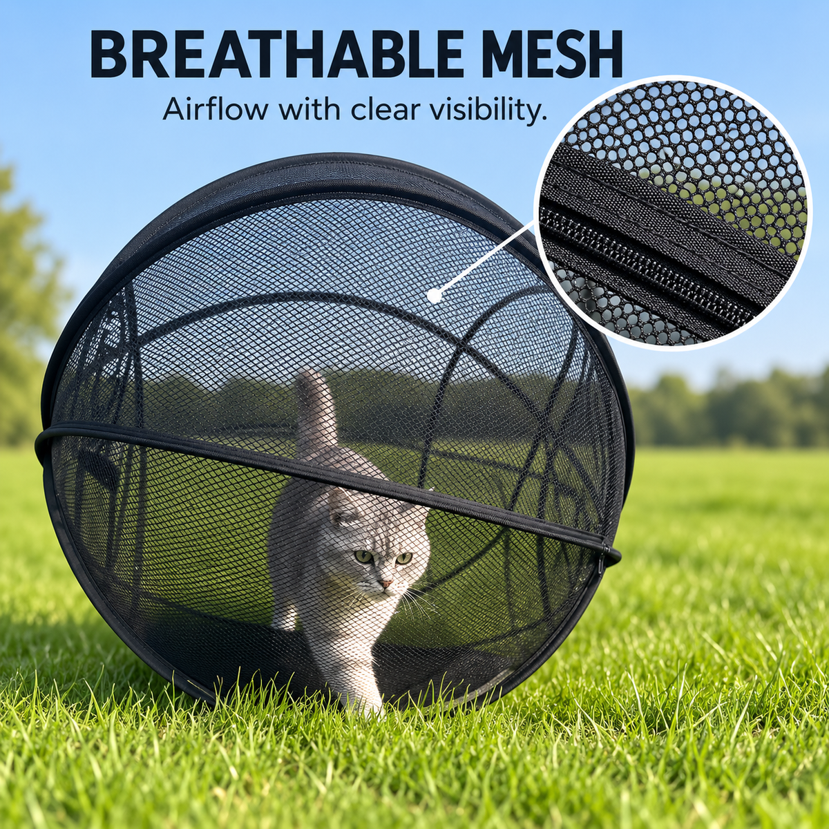 🐱 Pop-Up Cat Playpen 🌿 Fresh Air, Safe Space, Happy Cat