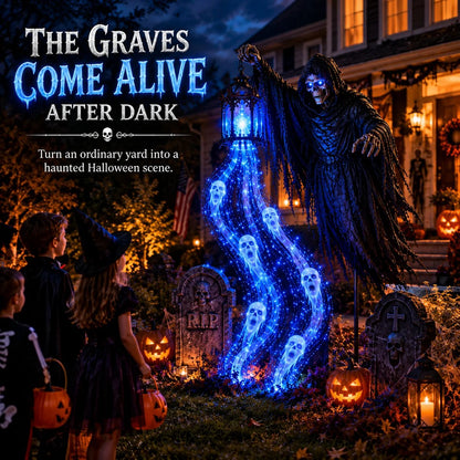 🔥70% OFF TODAY 🎁💀 Halloween Haunted Yard Lights – Solar Spirit Character Collection👻