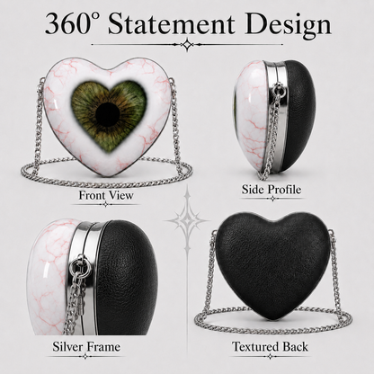 🖤Gothic Heart Eye Statement Crossbody Bag