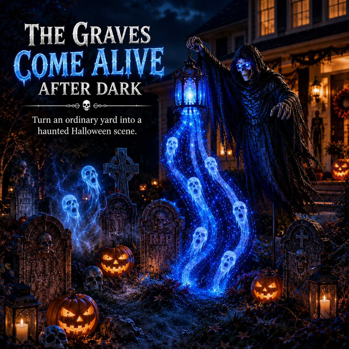 🔥 HOT SALE 50% OFF 🎁Animated Halloween Garden Light collection