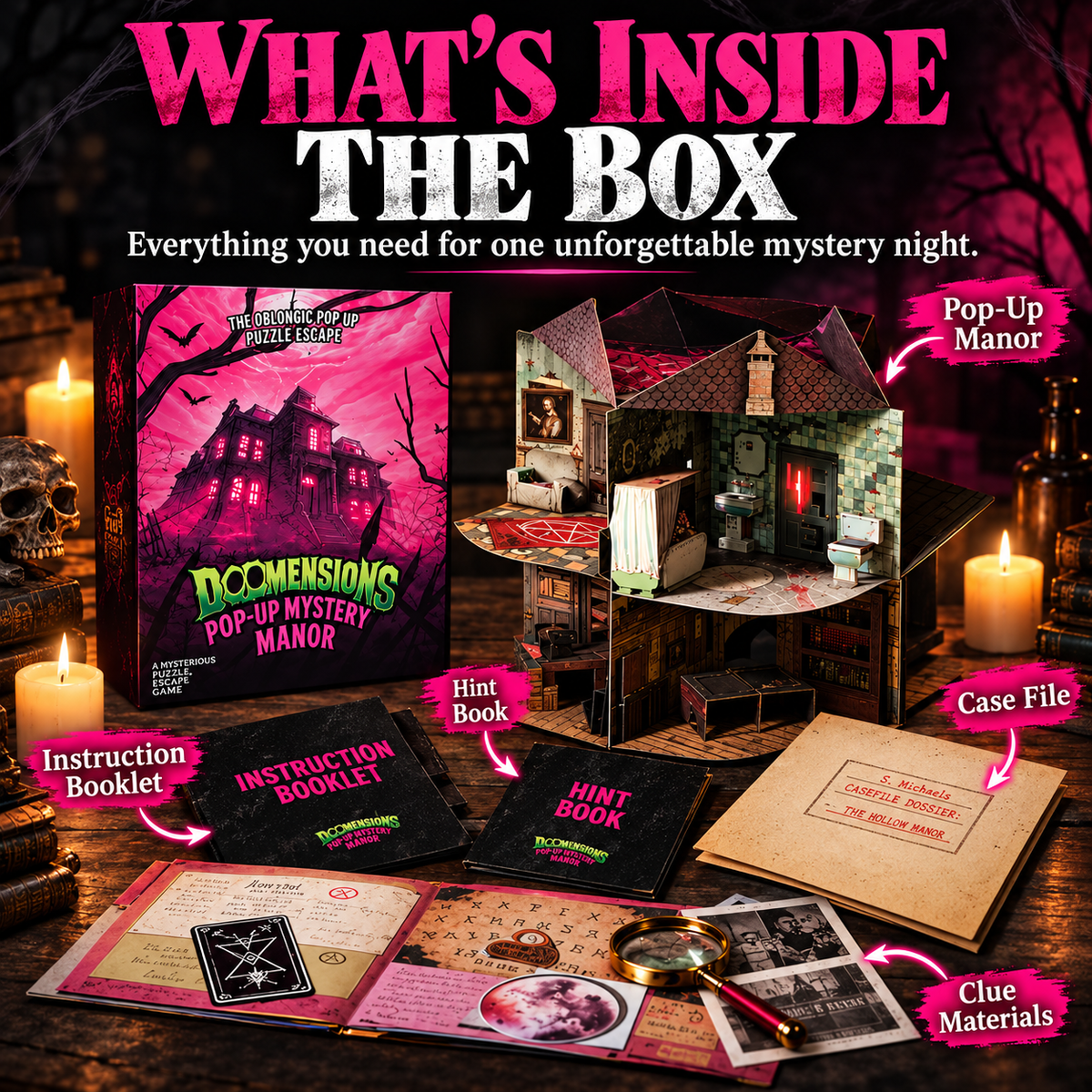 🕵️ 50% OFF Mystery Manor 3D Pop-Up Game – Solve the Murder, Uncover the Truth