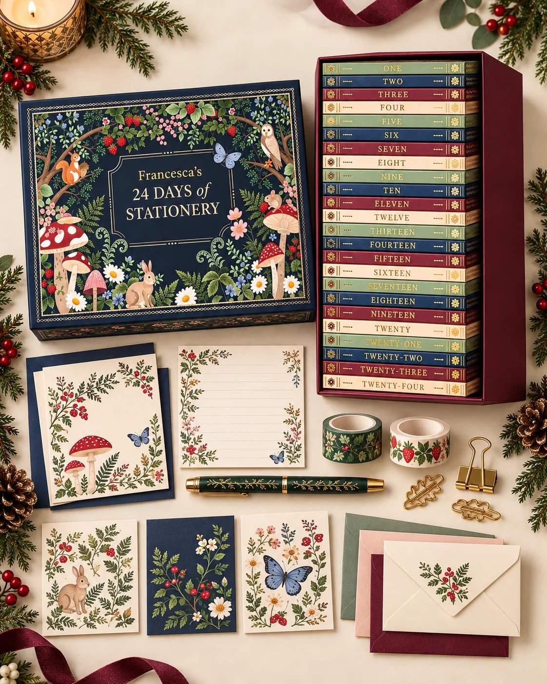 Adventskalender 2026 – Weihnachtsgeschenkset mit Schreibwaren