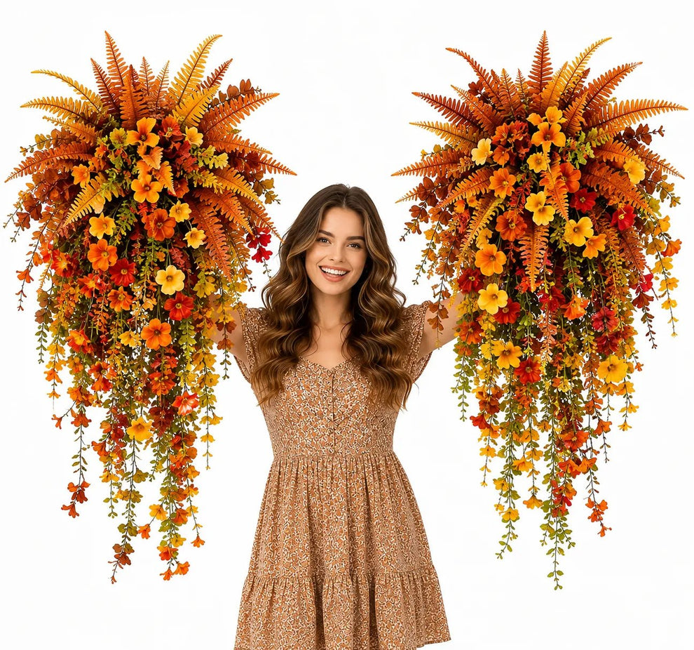 🔥 TODAY ONLY🍂 Artificial Fern for Fall Porch & Door Decor