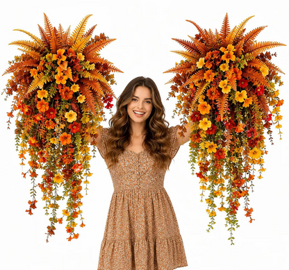 🔥 TODAY ONLY🍂 Artificial Fern for Fall Porch & Door Decor