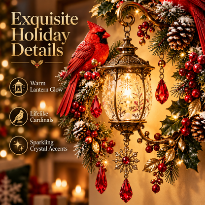 🔥70% OFF TODAY🔥Cardinal Christmas Lantern Glow™ – Lighted Holiday Wall Decor