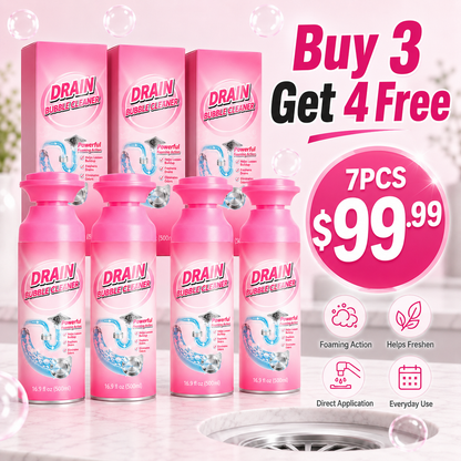🫧 Foaming Pipe Cleaner & Drain Deodorizer – 360° Expanding Sink Foam ✨