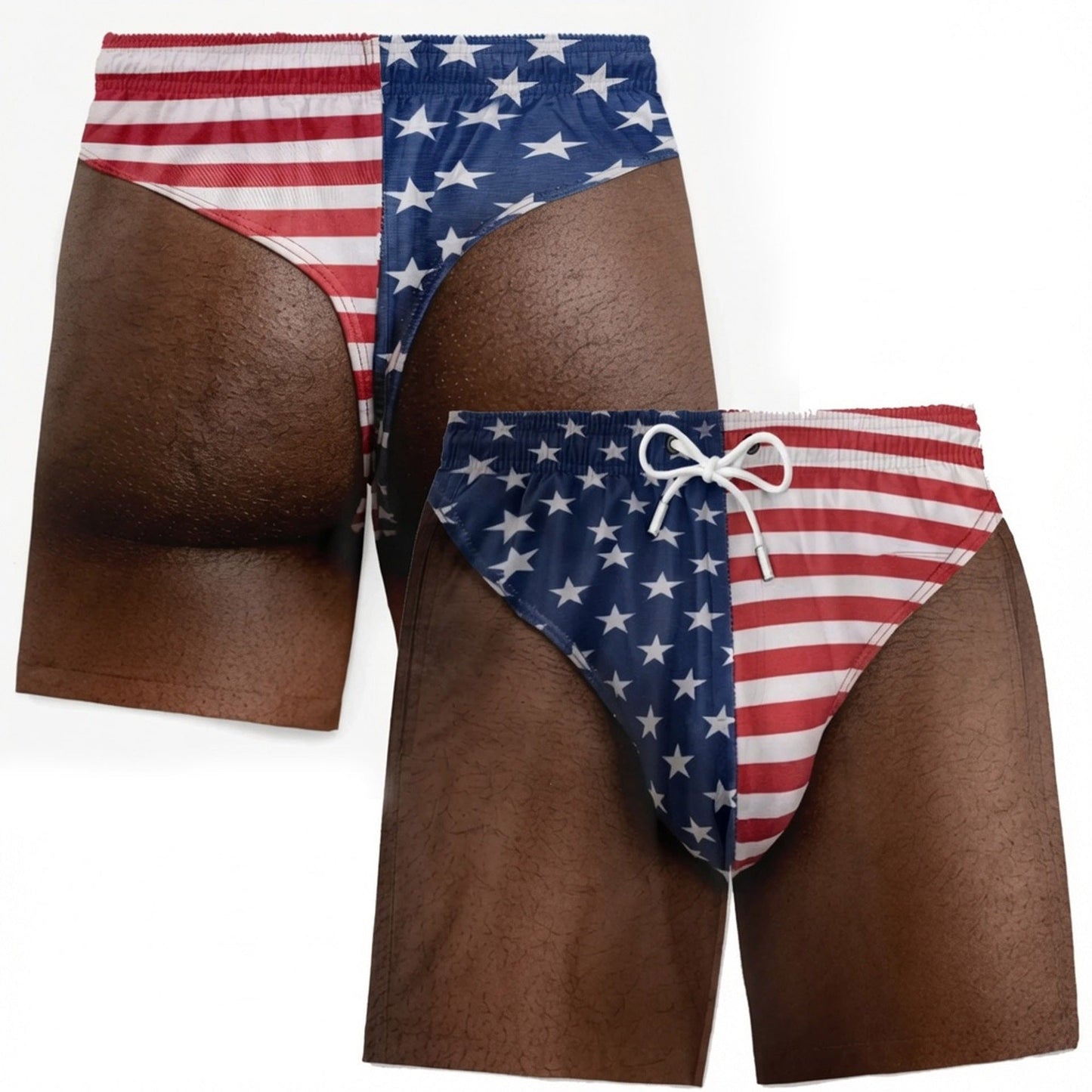 🔥 55% OFF –Custom Funny Patriotic Men’s Swim Trunks