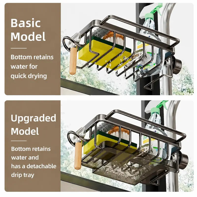 🫧Detachable Stainless Steel Sink Caddy for Kitchen & Bathroom