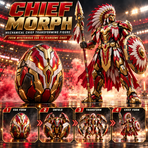🪶🔥 ChiefMorph – Egg to Chief Transforming Mechanical Figure