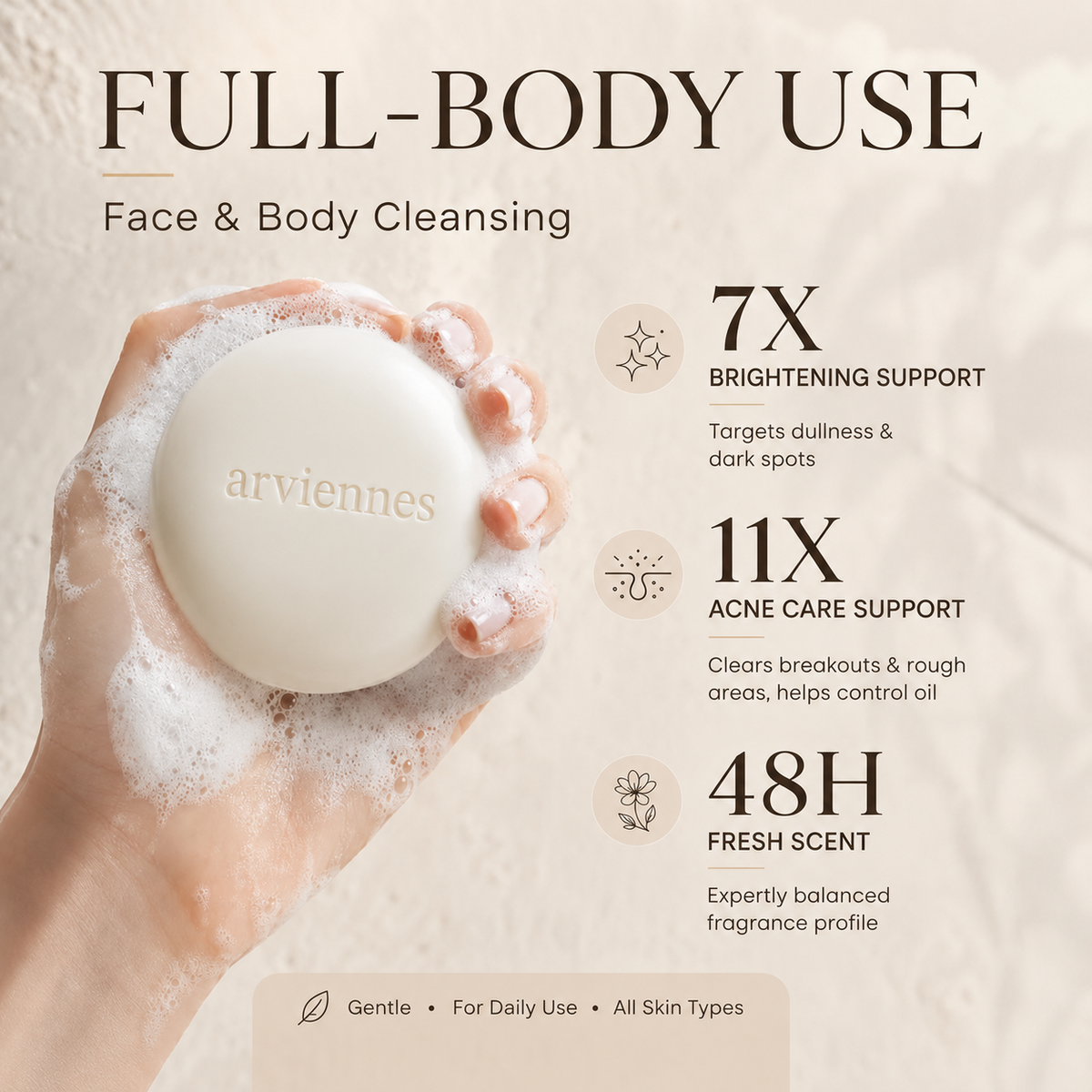 ⚡ Niacinamide Skin Soap – Brightens, Fades Spots & Freckles