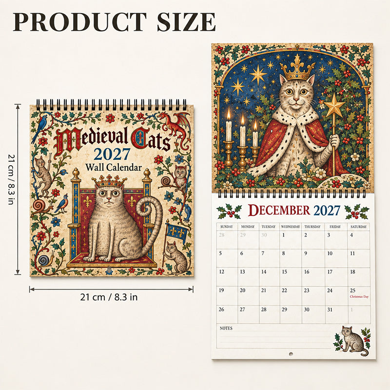 🐈🏰 Medieval Cats 2027 – 12 Months of Historically Questionable Cats