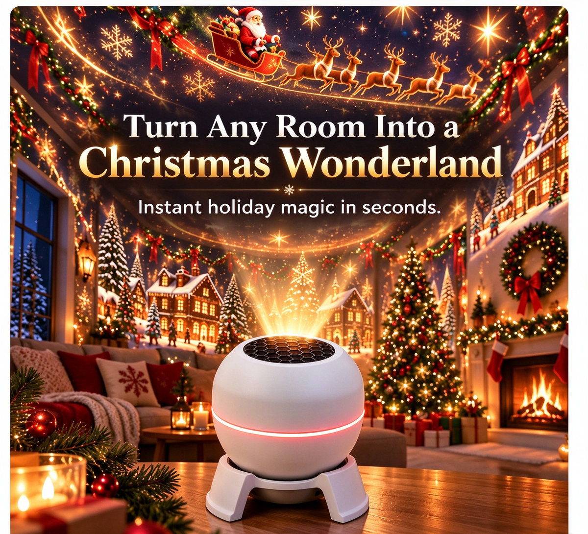 🎅 Turn Any Room Into a Christmas Wonderland – Holiday Projection Night Light