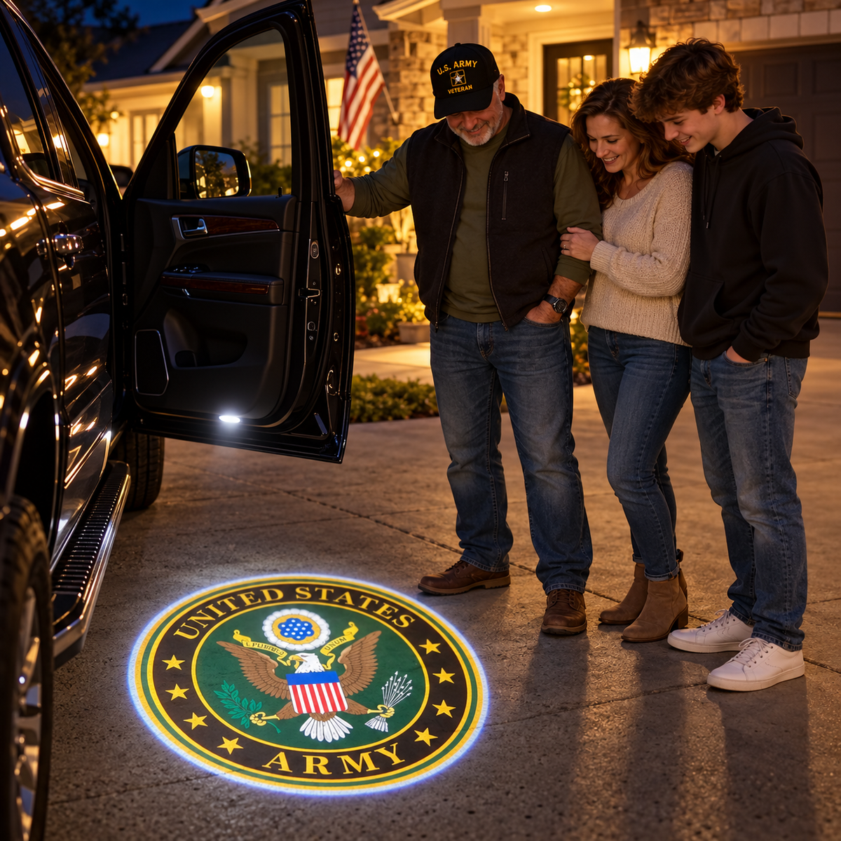 🚗🎖️ Military Honor Car Door Projection Light