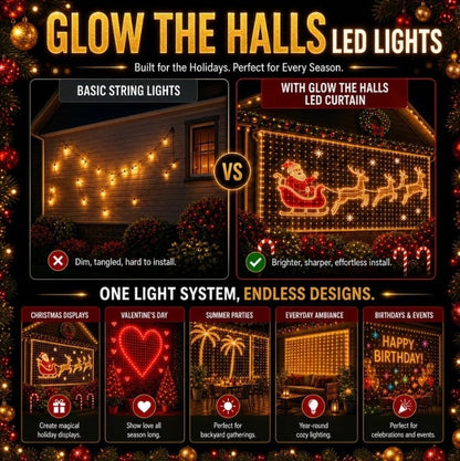 ✨ Turn Your Balcony Into A Giant LED Light Show! 🎄 Smart 400-LED Animated Mesh Screen 🎆📱
