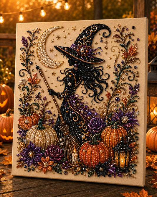 💥HOT SALE 50% OFF👻✨ Halloween Pearl Art DIY Kit – Turn Tiny Pearls into Spooky-Cute Magic