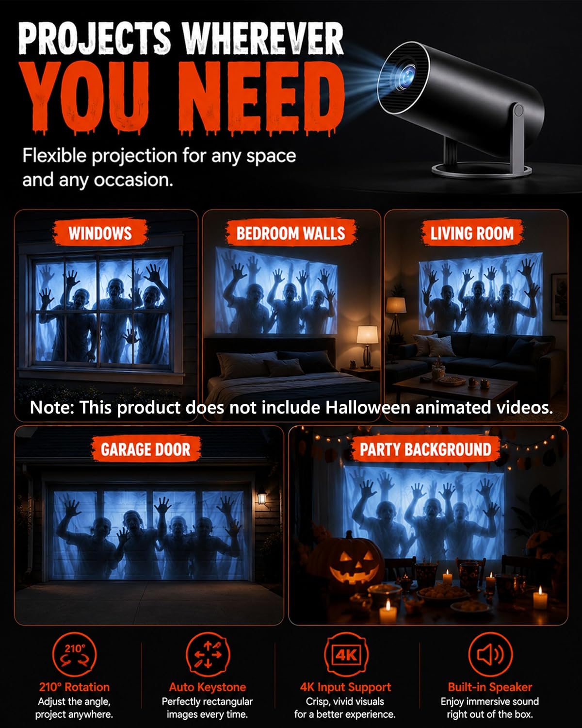 🎃 SPOOKY SALE 55% OFF💀 Halloween Window Projector