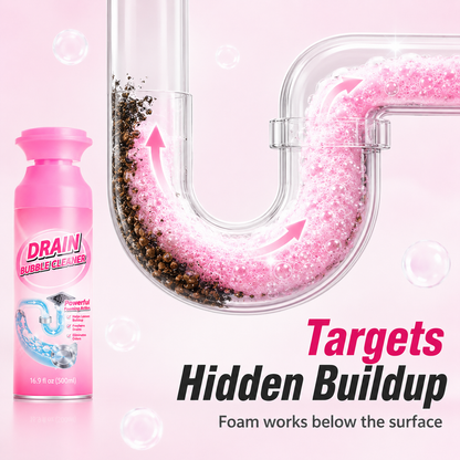 🫧 Foaming Pipe Cleaner & Drain Deodorizer – 360° Expanding Sink Foam ✨