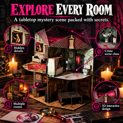🕵️ 50% OFF Mystery Manor 3D Pop-Up Game – Solve the Murder, Uncover the Truth
