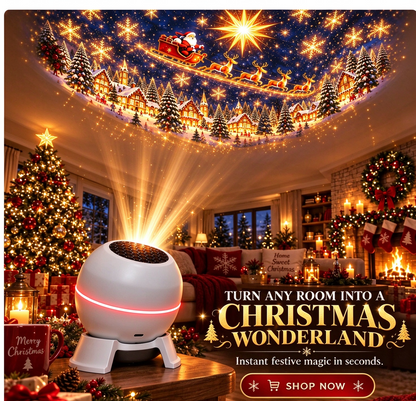 🎅 Turn Any Room Into a Christmas Wonderland – Holiday Projection Night Light