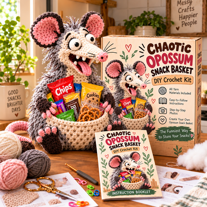 🔥Buy 3, Get 1 Free—Today Only 🔥🔥–😂 Snack Attack Squad™ – DIY Crochet Funny Animal Snack Basket Collection