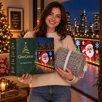 🎄 GlowCanvas™ Smart Christmas Curtain Lights – App-Controlled DIY Animated LED Display