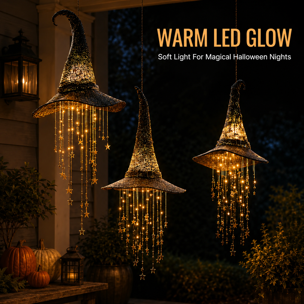 ✨50% OFF TODAY🎃 Lighted Witch Hat Hanging Chime