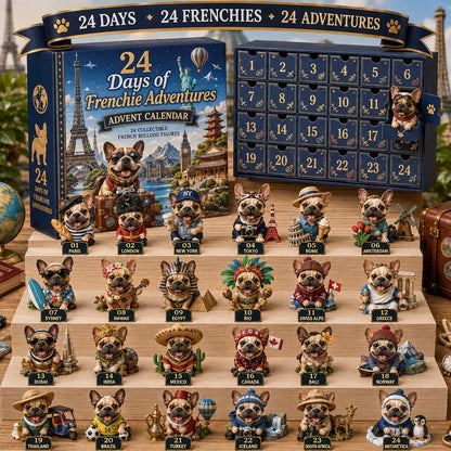 ⏳ 50% OFF TODAY– 🐶 24-Day French Bulldog Christmas Advent Calendar | 24 Unique Collectible Frenchie Characters with Different Outfits, Personalities & Daily Holiday Surprises 🎄✨