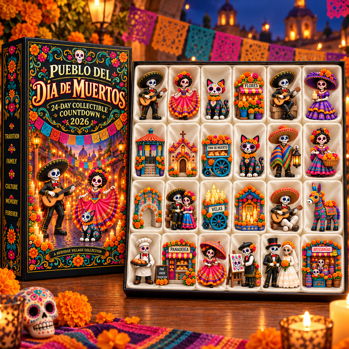 💀 Día de Muertos 2026 – 24-Day Collectible Calendar