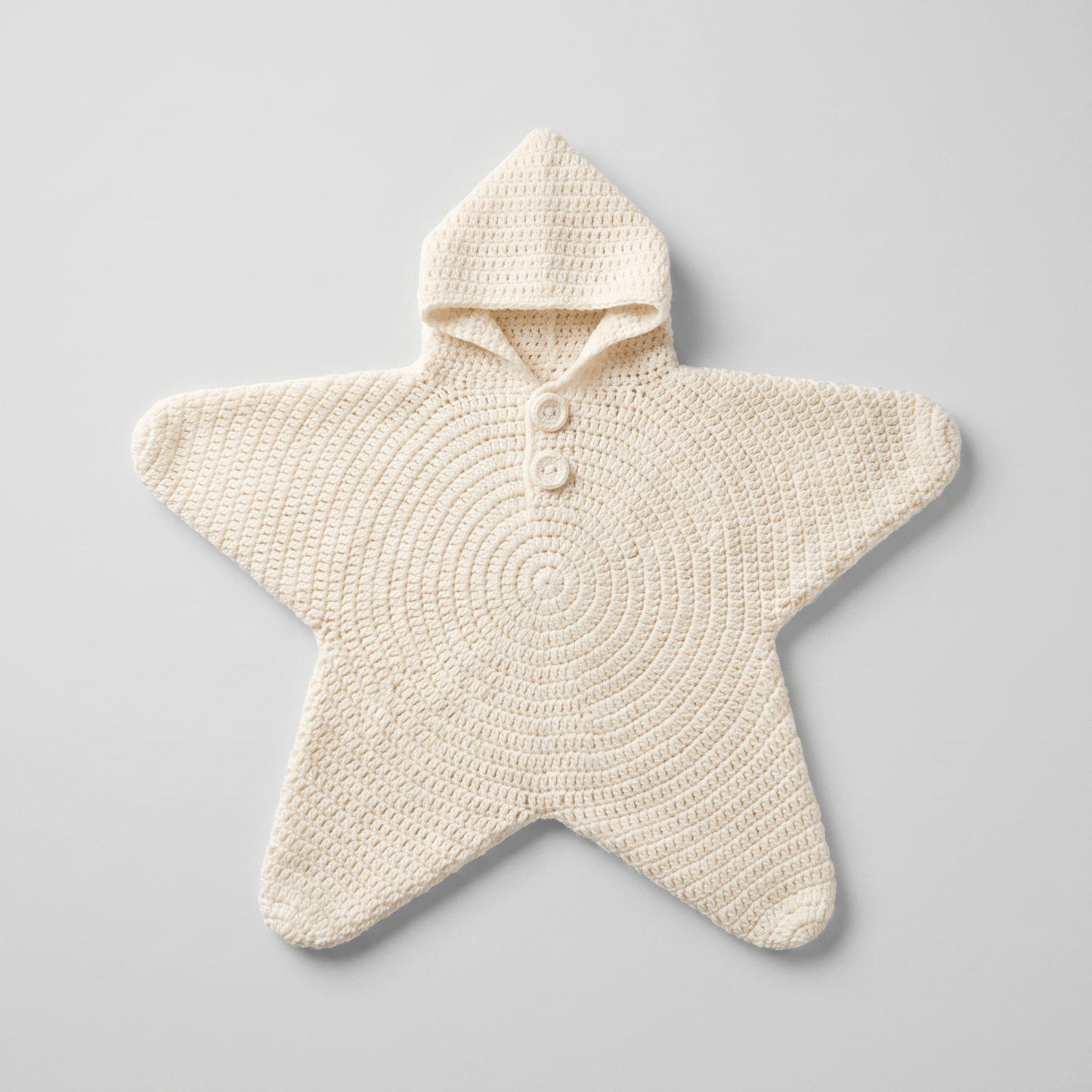 ⭐ Starfish Crochet Baby Outfit, Knitted Hooded Newborn Onesie, Breathable Cotton Blend Baby Photo Prop