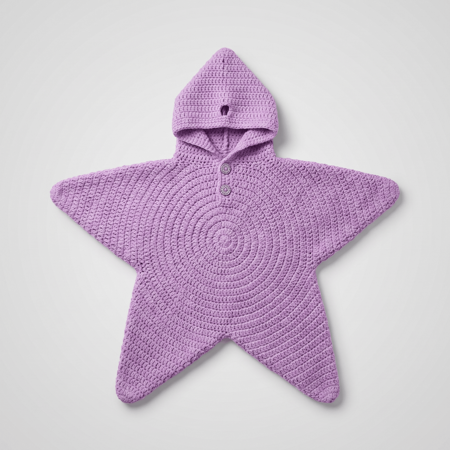 ⭐ Starfish Crochet Baby Outfit, Knitted Hooded Newborn Onesie, Breathable Cotton Blend Baby Photo Prop