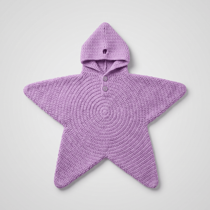 ⭐ Starfish Crochet Baby Outfit, Knitted Hooded Newborn Onesie, Breathable Cotton Blend Baby Photo Prop