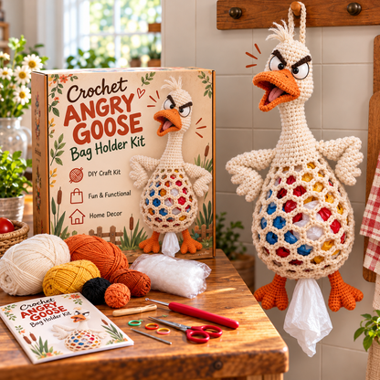 🔥Buy 3, Get 1 Free—Today Only 🔥🔥– 🌼 Cottage Harvest Keepers™ — Crochet Animal Bag Holder DIY Kit