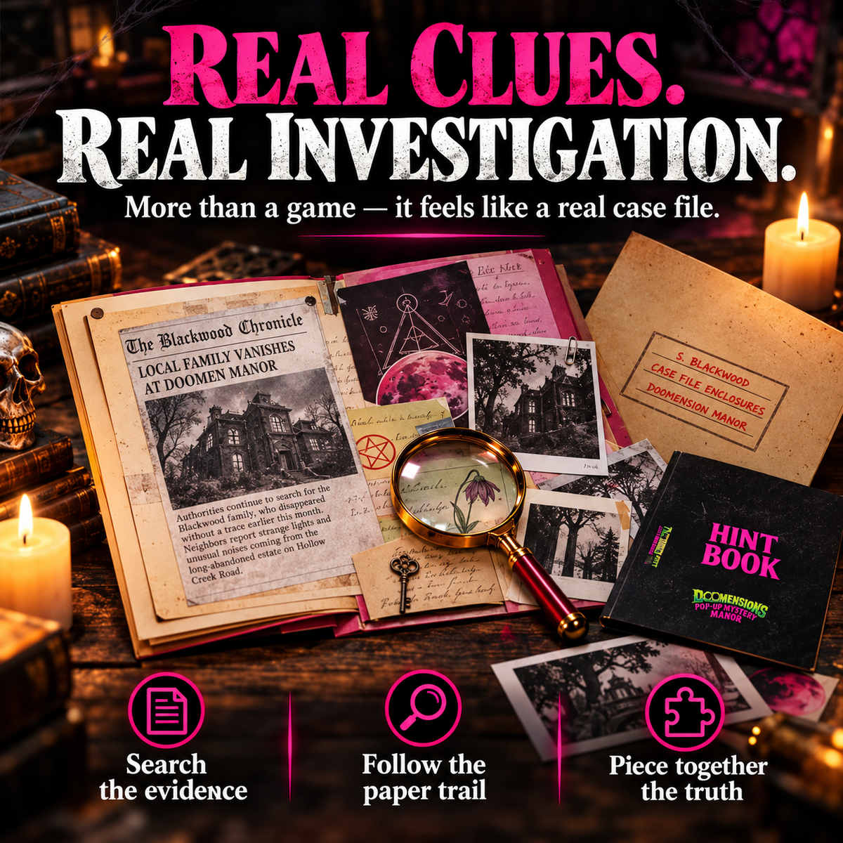 🕵️ 50% OFF Mystery Manor 3D Pop-Up Game – Solve the Murder, Uncover the Truth
