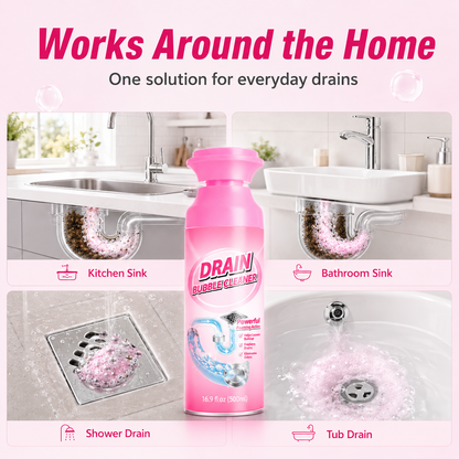 🫧 Foaming Pipe Cleaner & Drain Deodorizer – 360° Expanding Sink Foam ✨