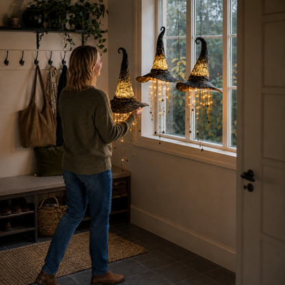 ✨50% OFF TODAY🎃 Lighted Witch Hat Hanging Chime