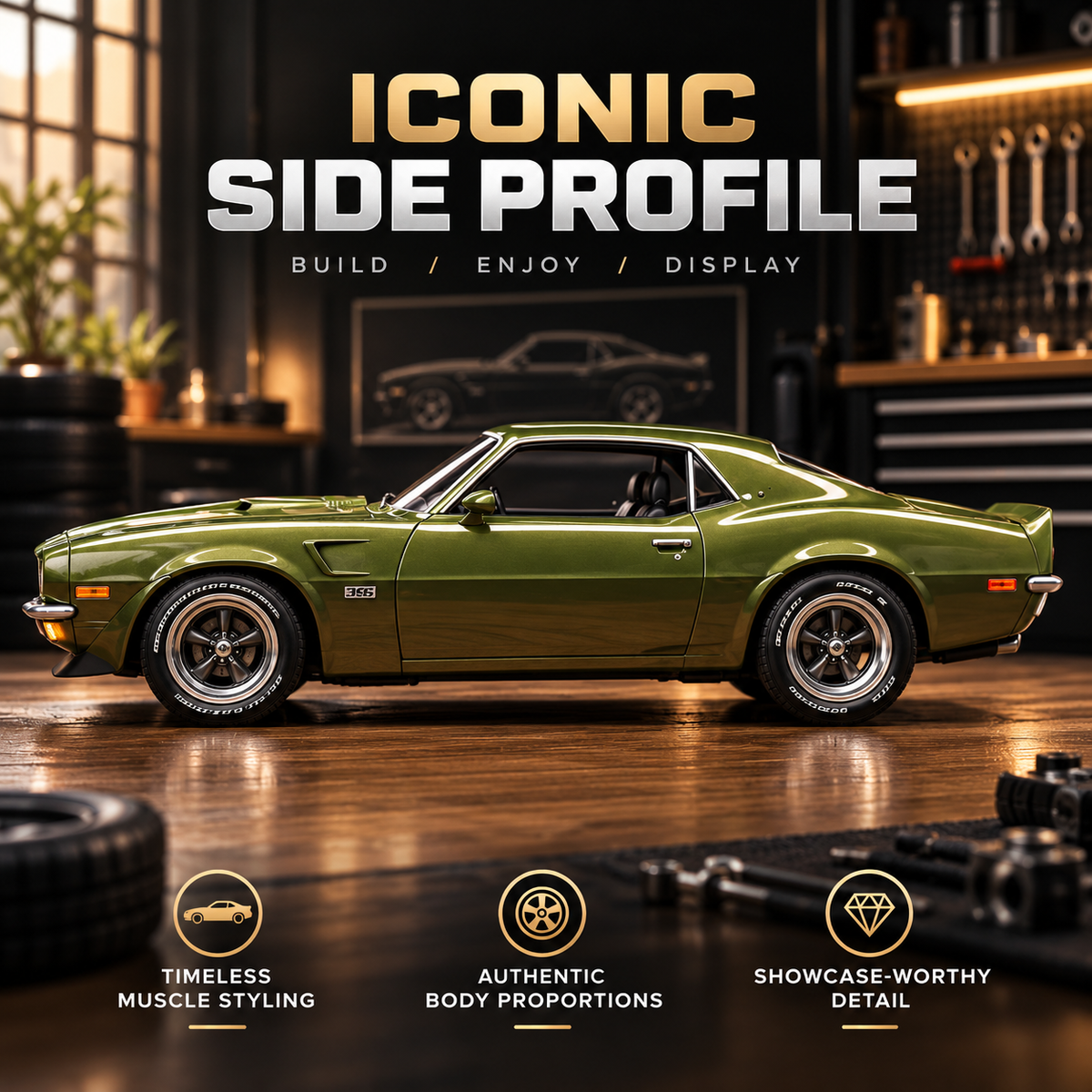 🏁 Build Your Own Classic American Muscle Car Model Kit