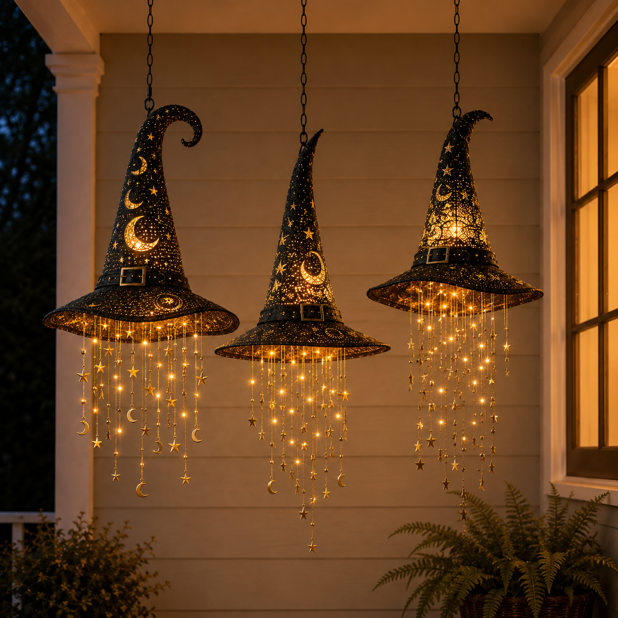 ✨50% OFF TODAY🎃 Lighted Witch Hat Hanging Chime