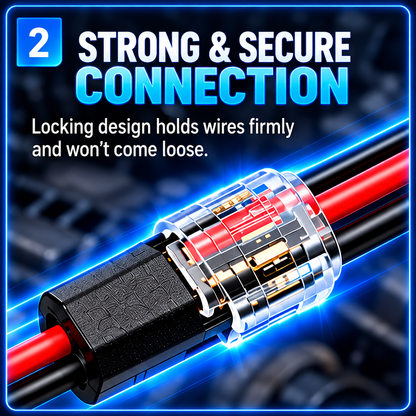 🔌 Double Wire Quick Connector with Locking Buckle