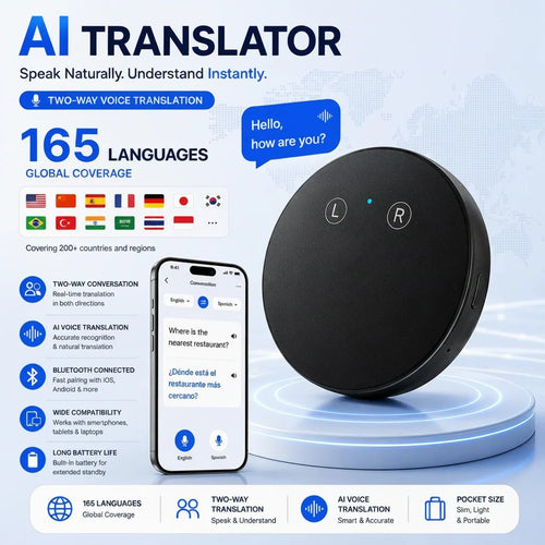 🤖 AI Pocket Translator – Real-Time Two-Way Voice Translation in 165+ Languages