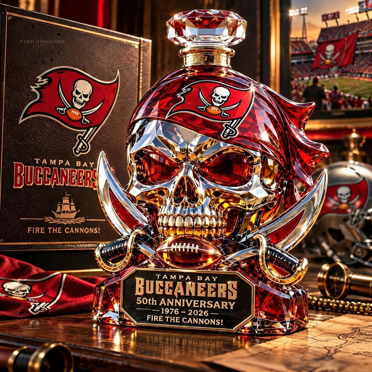 🏴‍☠️ Pirate Skull Crystal Whiskey Decanter – Collector's Edition Barware & Gift