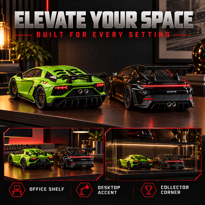 🏎️💨 Track-Inspired Sports Car Display Model – Exhaust Mist Effect Collector Decor