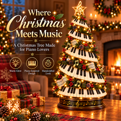 🎹✨ Piano Christmas Tree Light – Lighted Musical Holiday Tree for Piano Lovers