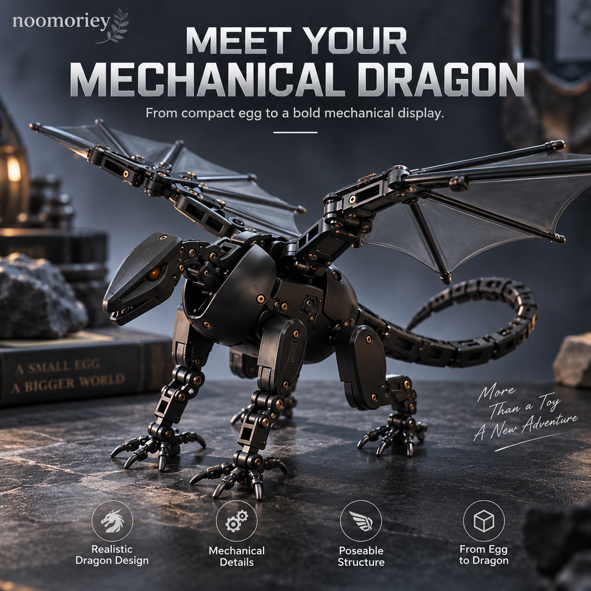 🥚🐉 DragonMorph – Egg to Dragon Transforming Mechanical Toy