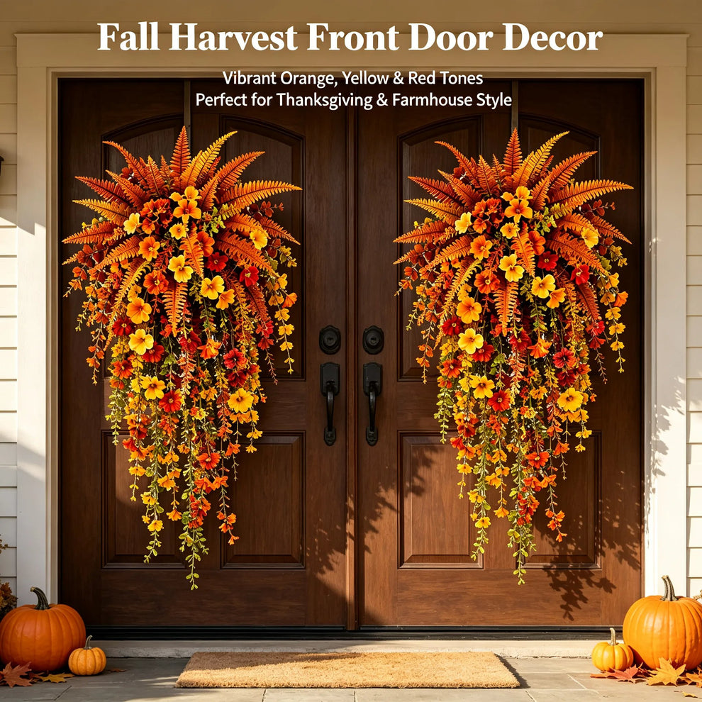 🔥 TODAY ONLY🍂 Artificial Fern for Fall Porch & Door Decor