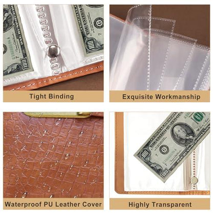 100 Transparent Pocket Currency Collectors Album