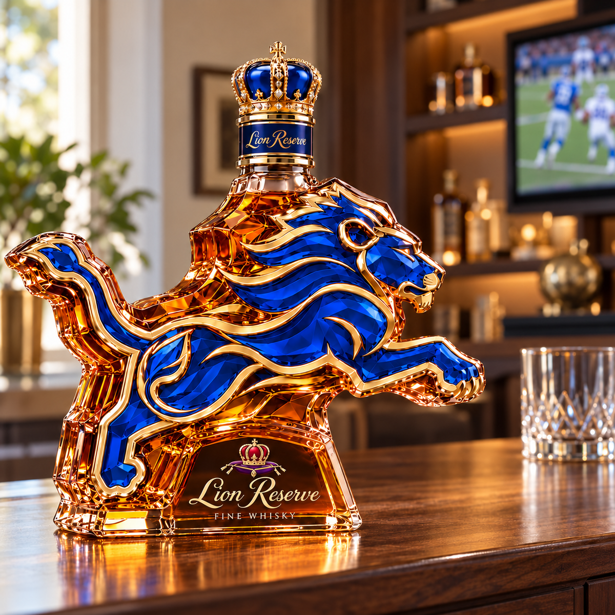 🦁 Lions Pride Collector’s Bottle 👑 Sculpted Lion Design & Gift Box
