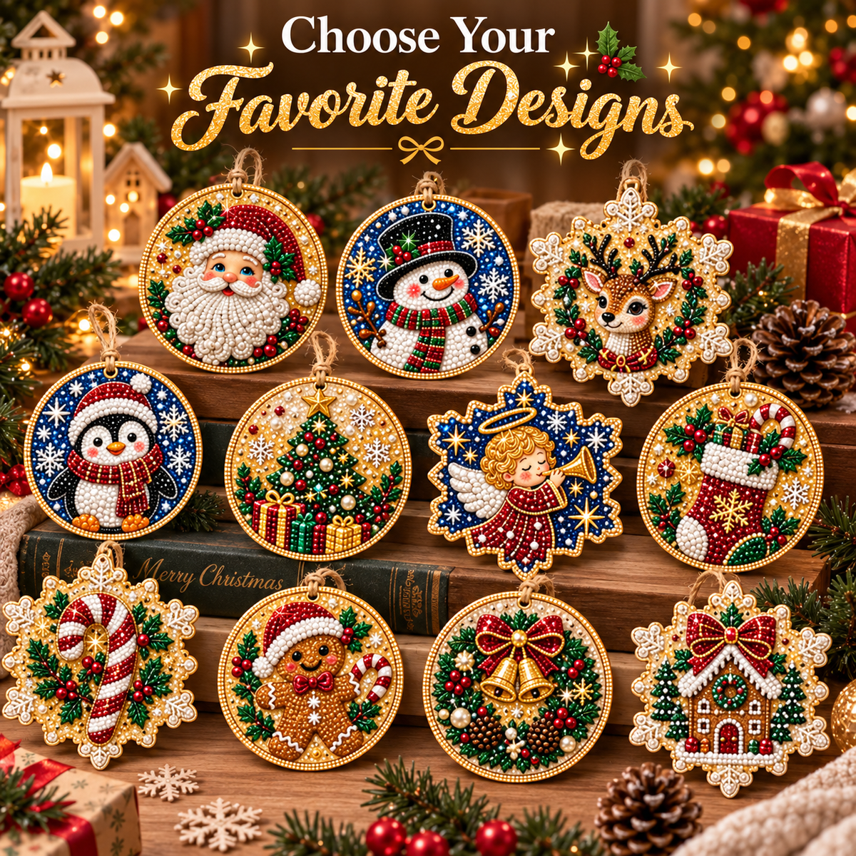 🔥Christmas Sale 50% OFF🎄 DIY Diamond Painting Ornaments Kit